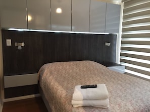 Junior-Apartment, 1 Doppelbett und Schlafsofa | 1 Schlafzimmer, Zimmersafe, Bügeleisen/Bügelbrett, kostenloses WLAN