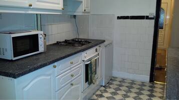 Microwave, oven, stovetop, electric kettle