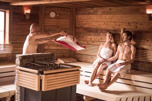 Un sauna, masajes