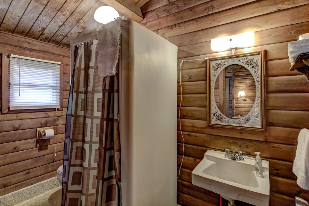 deluxe single room, 1 queen bed, non smoking | bathroom | shower, free toiletries, towels