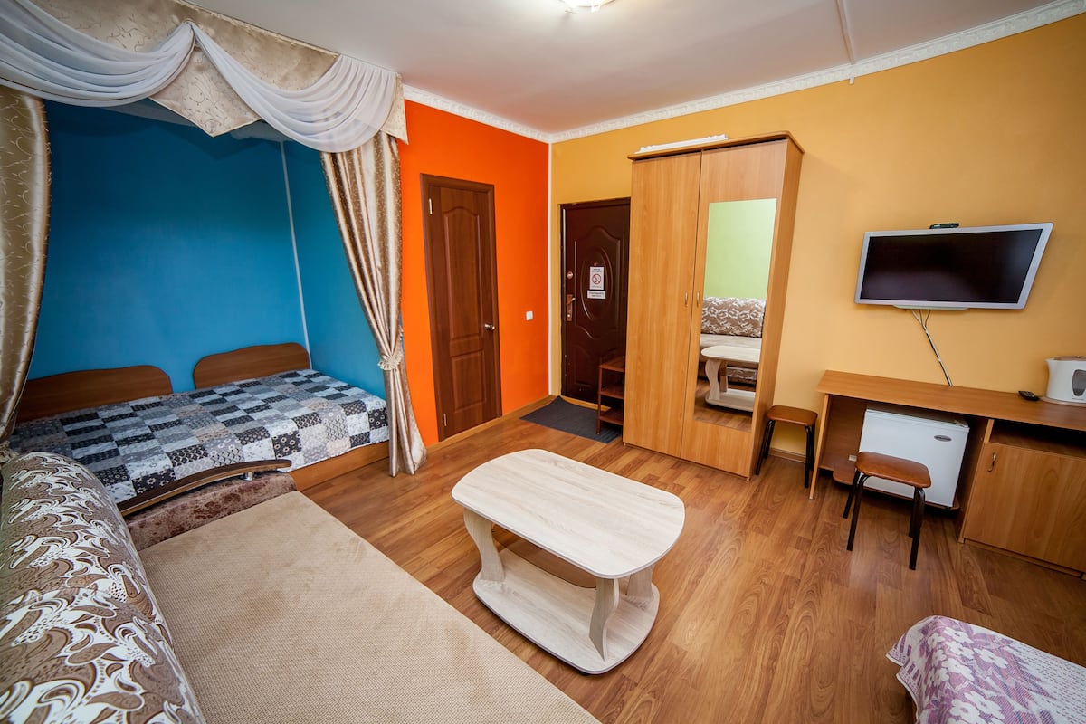Studio suite | 1 slaapkamer, verduisterende gordijnen, een strijkplank/strijkijzer