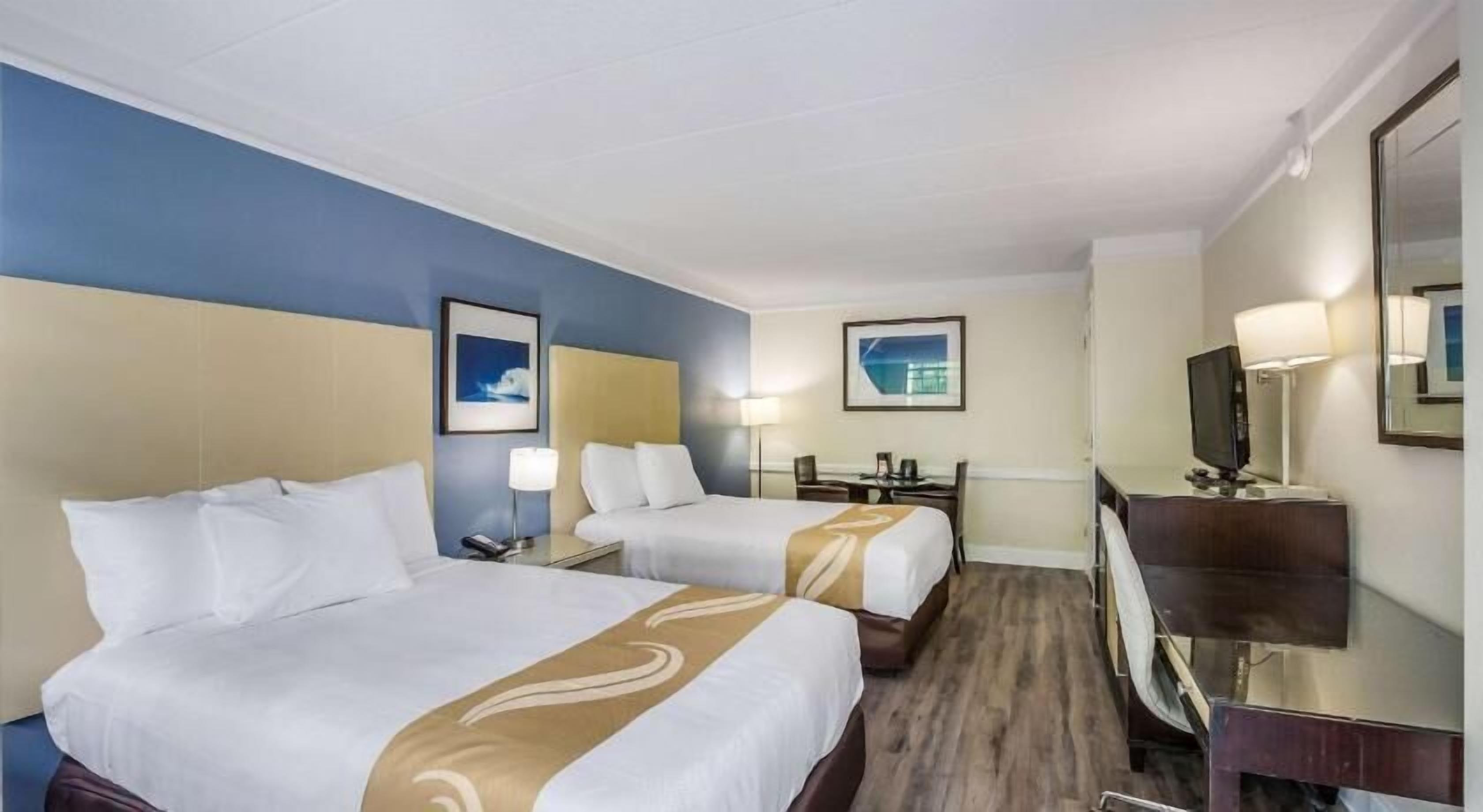 Desk, blackout drapes, iron/ironing board, free WiFi