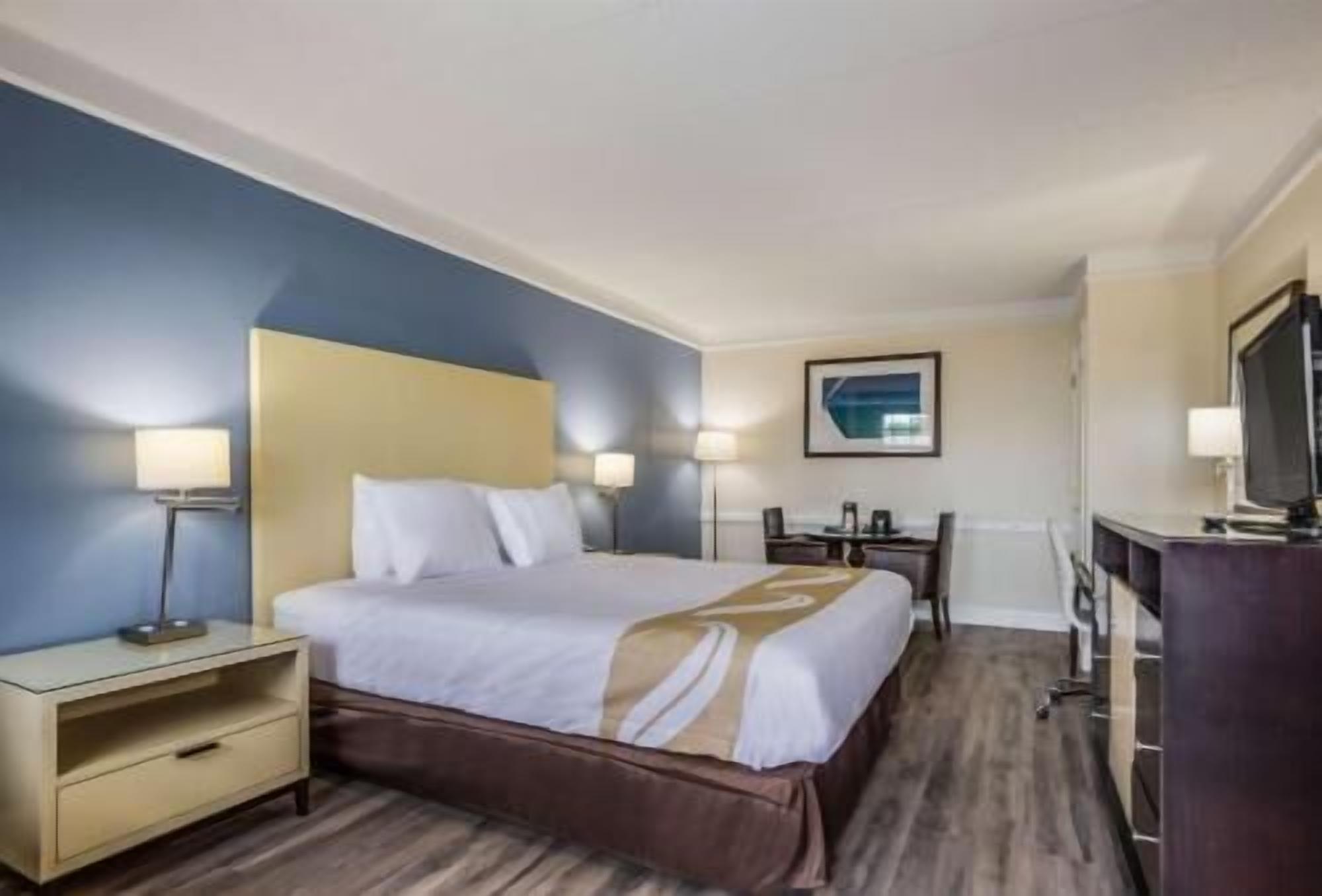Desk, blackout drapes, iron/ironing board, free WiFi