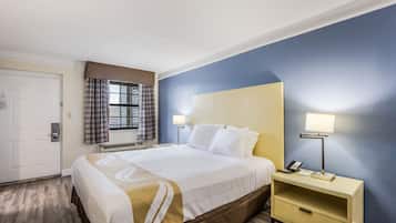 Desk, blackout curtains, iron/ironing board, free WiFi