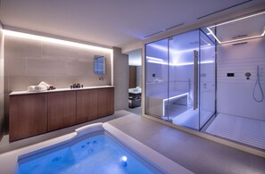 Couples treatment rooms, sauna, hot tub, Turkish bath, body treatments - Le Massif Hotel & Lodge Courmayeur  - The Leading Hotels of the World (Courmayeur)