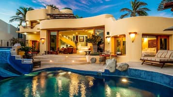 An infinity pool, a heated pool