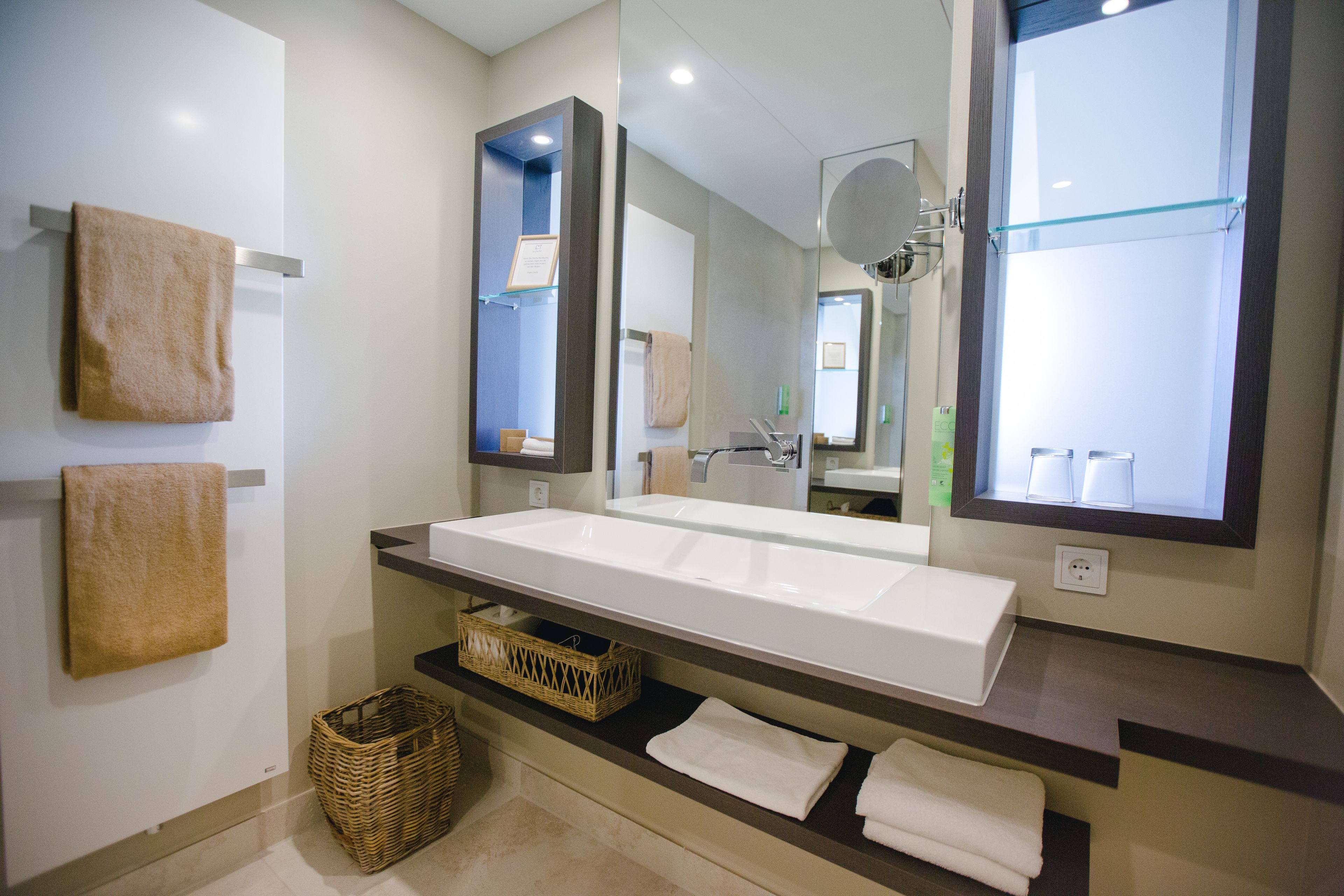 double room | bathroom | hair dryer, bathrobes, towels