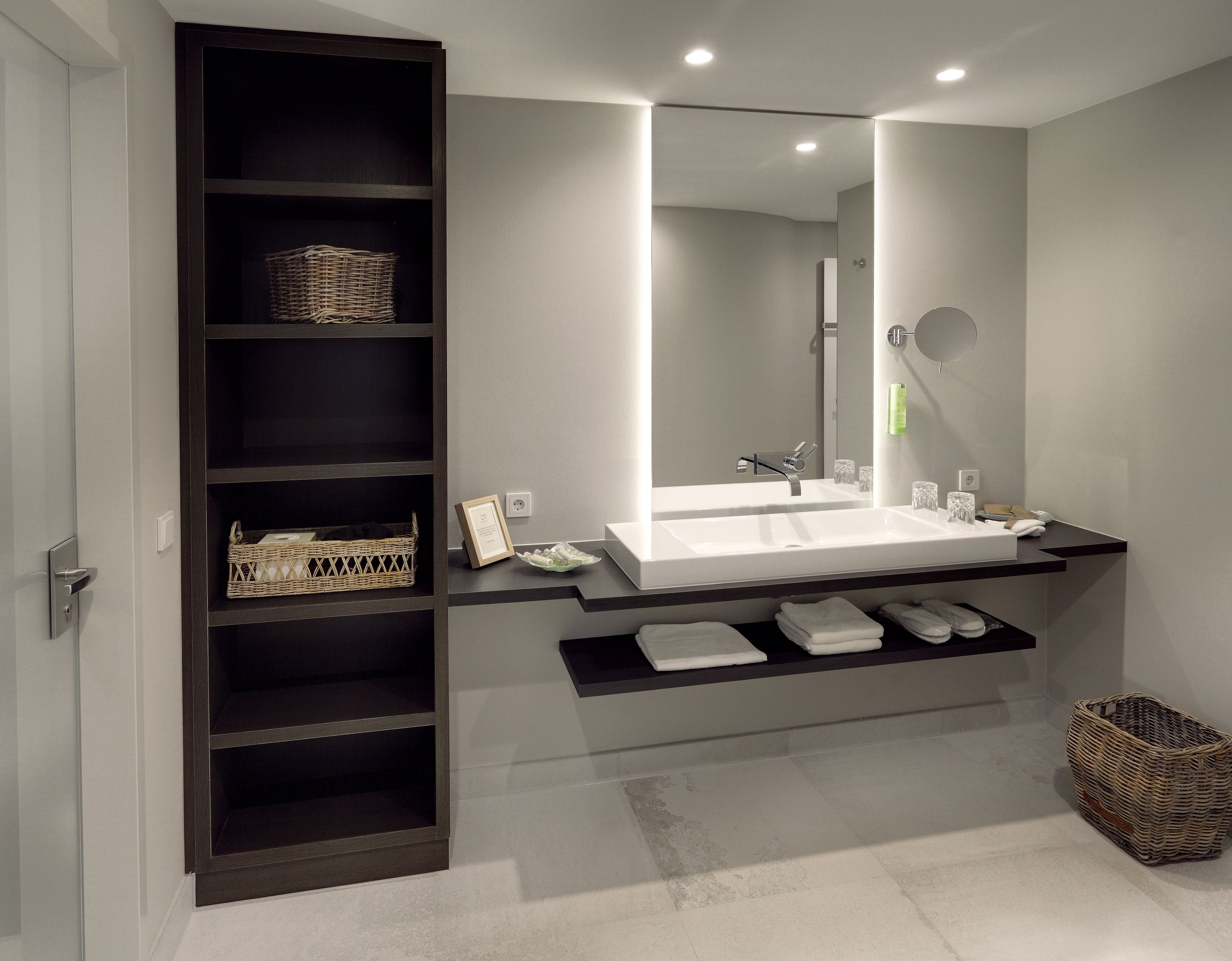 suite | bathroom | hair dryer, bathrobes, towels