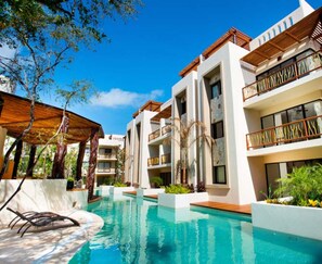 Outdoor pool - Quiet & Relaxing 2BR Condo in the most exclusive area by Happy Address (Tulum)