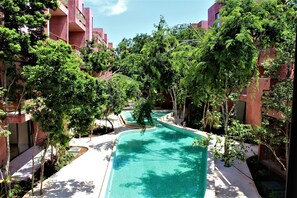 Outdoor pool - High-end comfort 2BR Condo with pool access by Happy Address (Tulum)