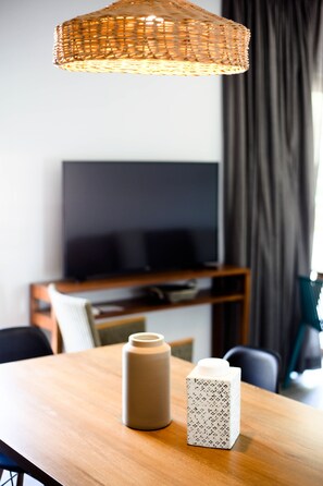 Apartment, 2 Bedrooms | Living area | Flat-screen TV - Fancy 2BR located in Tulum Magic village by Happy Address (Tulum)