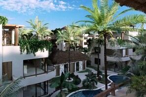 Aerial view - Comfortable Condo with Jacuzzi  in Tulum by Happy Address (Tulum)