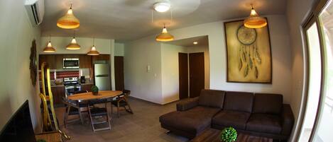 Apartment, 2 Bedrooms | Living area | Flat-screen TV