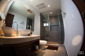Apartment, 2 Bedrooms | Bathroom | Shower, free toiletries, hair dryer, towels - Villa Puerta Zama 2 BR with big terrace in Tulum by Happy Address (Tulum)