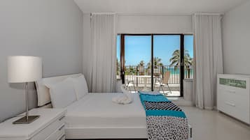 1 bedroom, hypo-allergenic bedding, down comforters, in-room safe