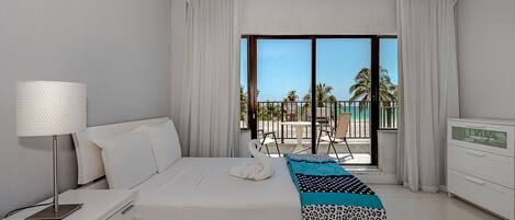 1 bedroom, hypo-allergenic bedding, down comforters, in-room safe