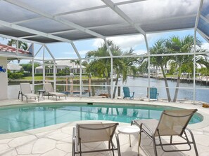 Outdoor pool, a heated pool