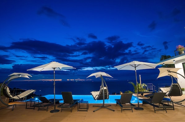 Vista a la playa o el mar