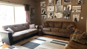 Een smart-tv, een open haard, videogames en een dvd-speler