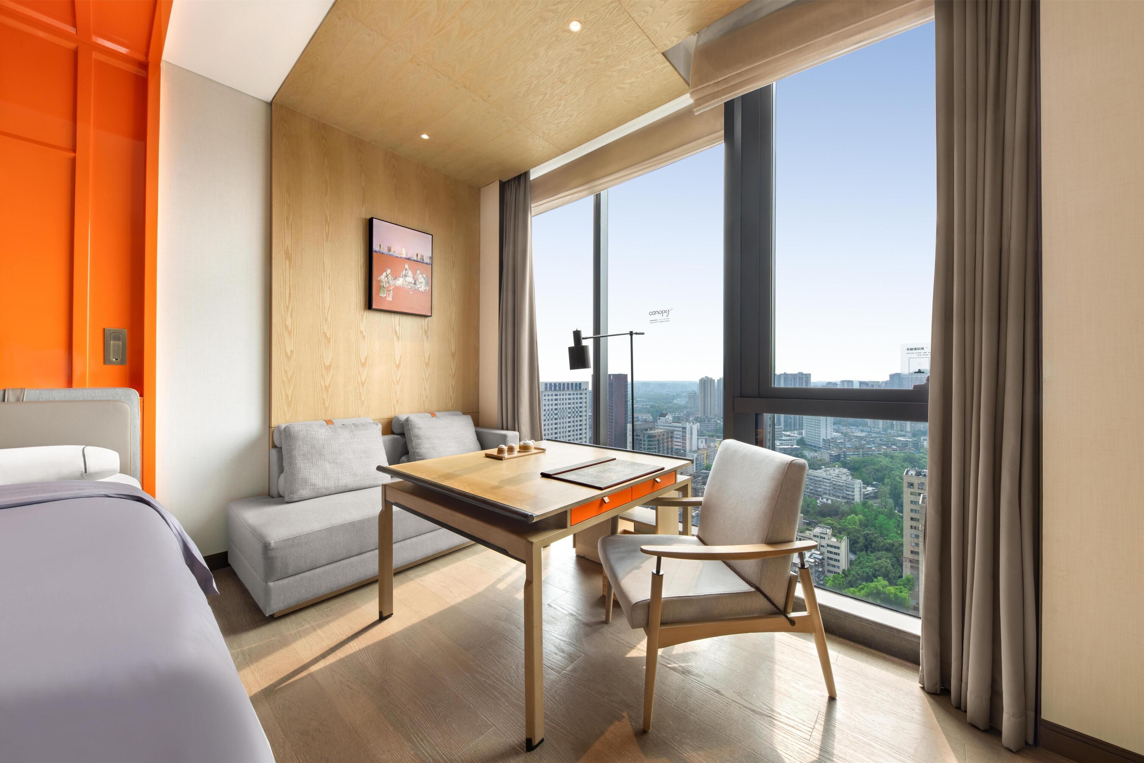 Down comforters, memory foam beds, minibar, in-room safe