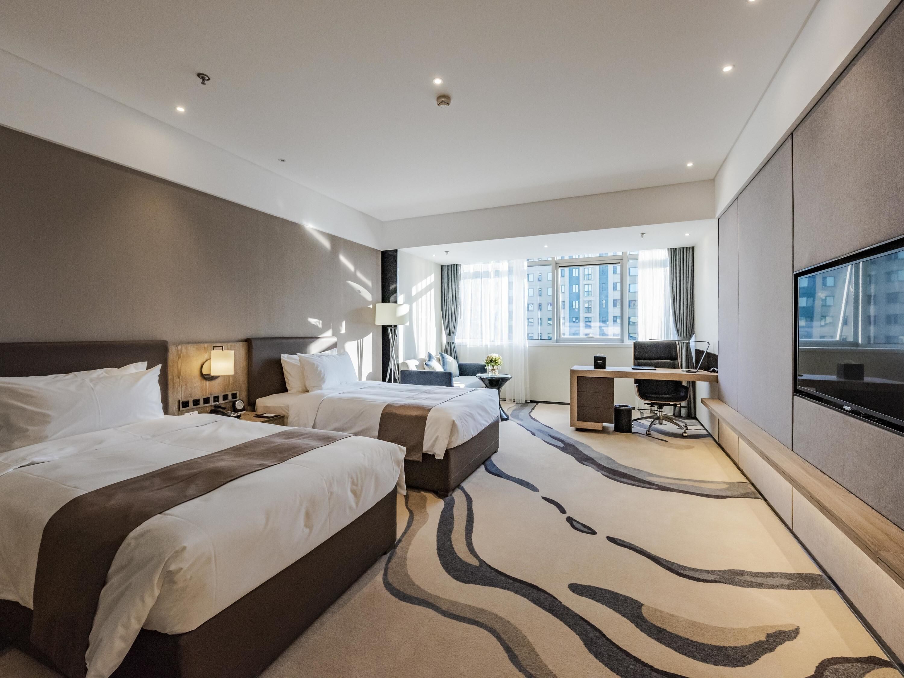 Standard Room, 2 Twin Beds | In-room safe, desk, iron/ironing board, free cribs/infant beds