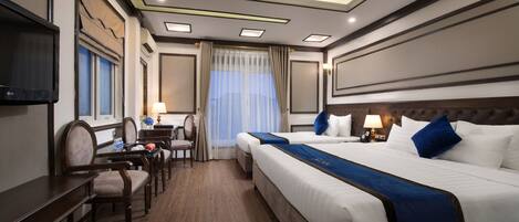 Ropa de cama de alta calidad y minibar