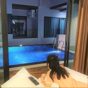 Standard Double Room with Pool Access  | ผ้าม่านกันแสง, Wi-Fi ฟรี