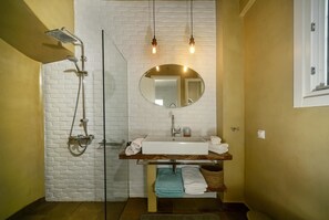 Shower, hair dryer, bathrobes, towels - Apeiron II Villa - Two Bedroom Villa, Sleeps 4 (Paxi)