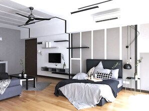 スタジオ バルコニー (Scandinavian) | セーフティボックス (室内)、WiFi (無料)