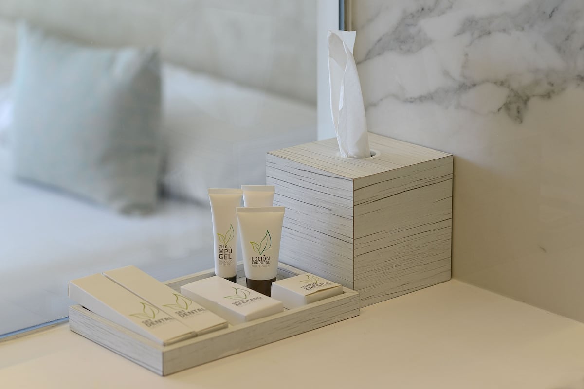 shower, designer toiletries, hair dryer, towels