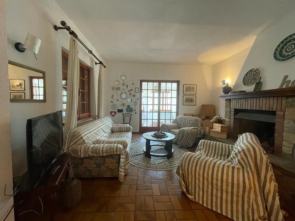 Fernseher, Kamin, Bücher, Arbeitsbereiche