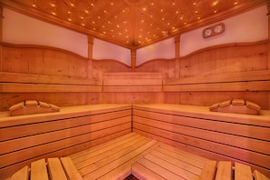 Sauna, tina de hidromasaje y baño de vapor