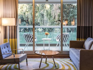 Deluxe Suite, 1 King Bed, Balcony | Egyptian cotton sheets, premium bedding, down comforters, minibar