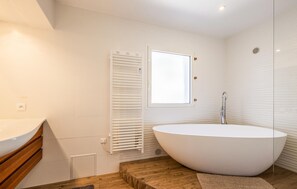 Combined shower/bathtub