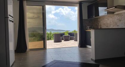 House with pool and garden and superb view of the Bay of Fort-de-France
