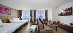 Family Room, Balcony, Sea View | View from room