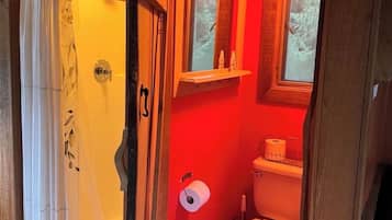 Eco-friendly toiletries, hair dryer, towels, soap