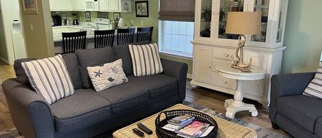 Smart TV, DVD player, books