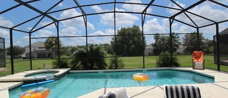 A heated pool
