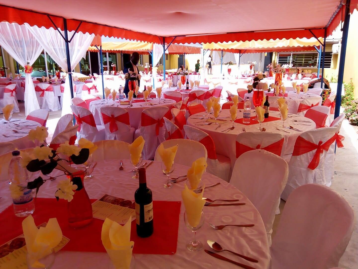 Outdoor wedding area