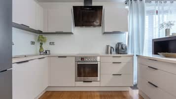 Exclusive Apartment | Private kitchen | Fridge, microwave, stovetop, dishwasher
