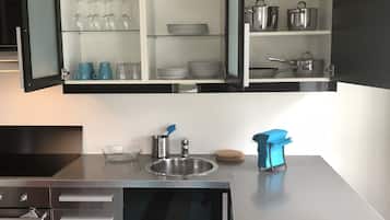 Lejlighed | Privat køkken | Køleskab, mikrobølgeovn, ovn, kogeplade