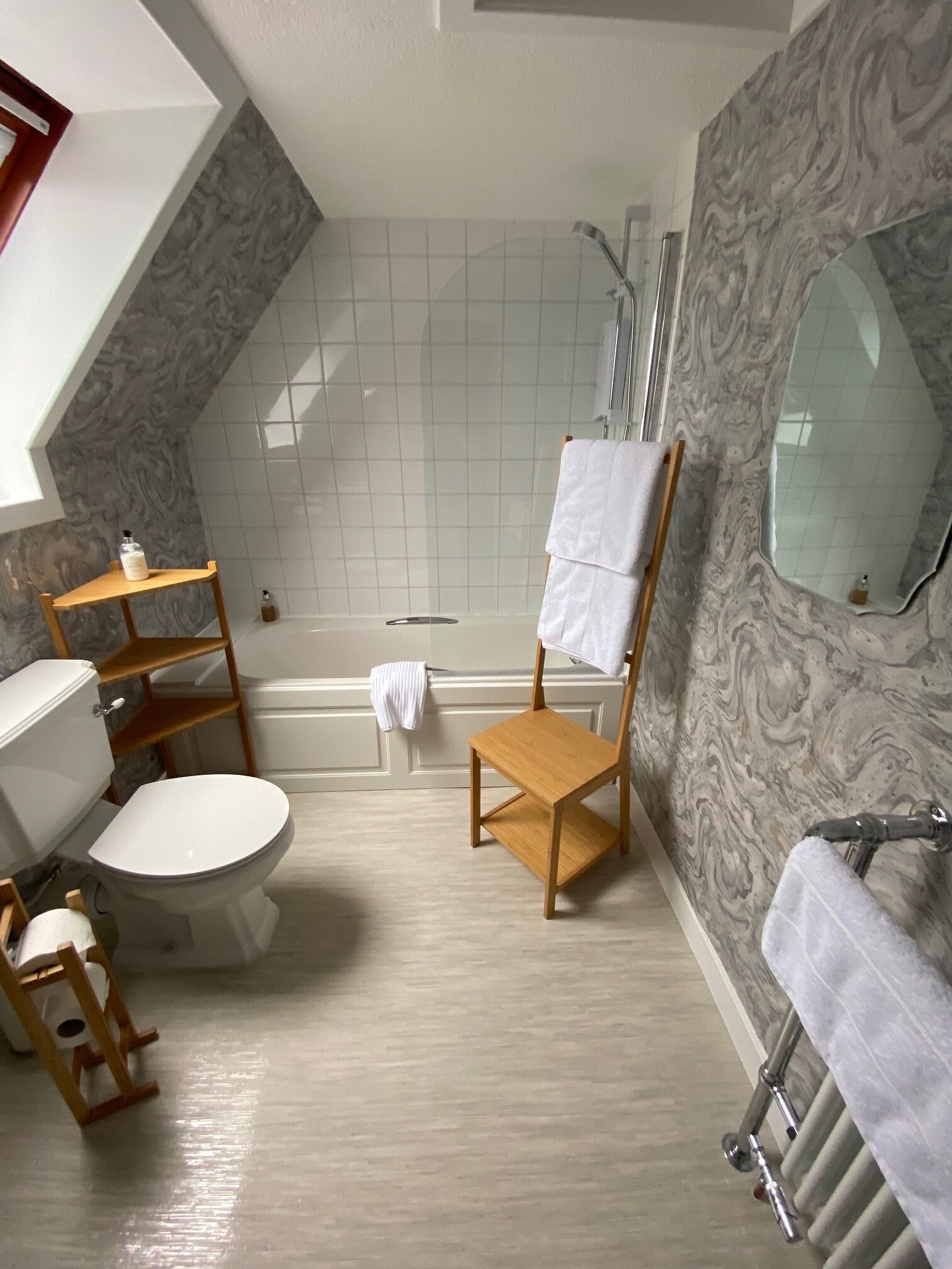 superior double room | bathroom | bathtub, free toiletries, hair dryer, towels