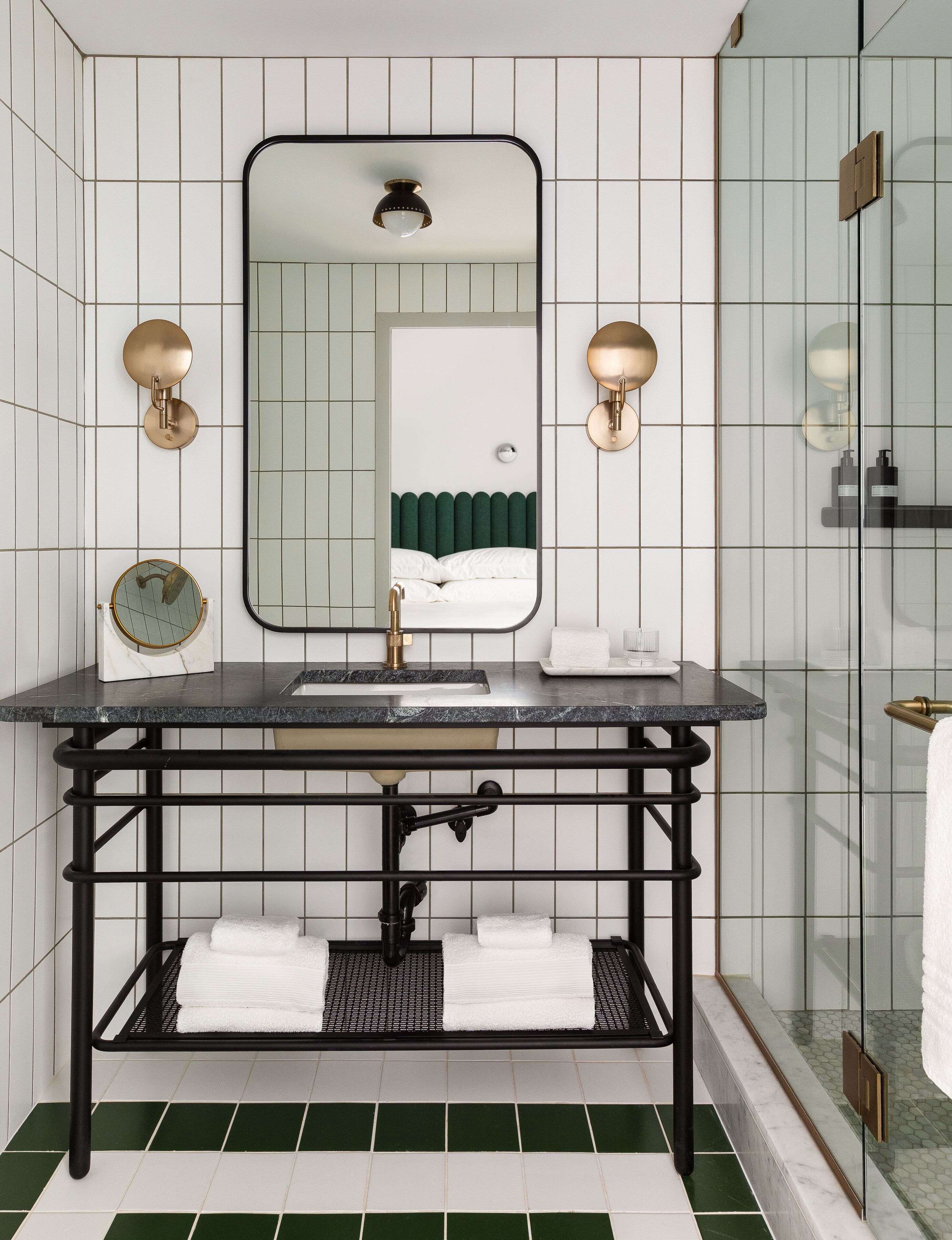 shower, designer toiletries, hair dryer, bathrobes