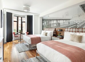 Deluxe Room, 2 Double Beds (Bath in Room) | Premium bedding, down comforters, pillowtop beds, in-room safe - The Revolution Hotel (Boston)
