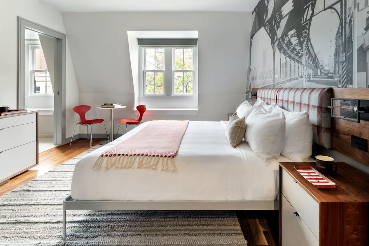 1 chambre, literie de qualité supérieure, couette en duvet d'oie
