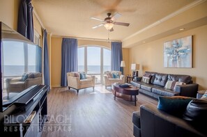 Condo, 2 Bedrooms, Hot Tub | Living room | TV, DVD player - Sienna-Sienna 402 (Gulfport)
