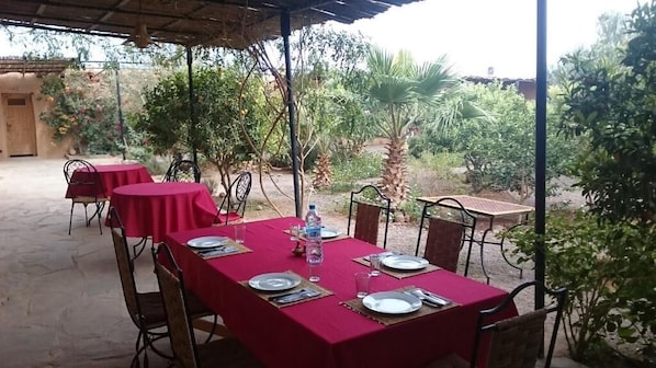 Lunch and dinner served, Moroccan cuisine