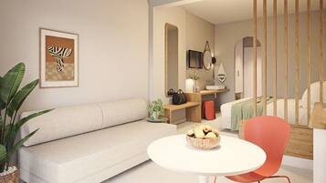 Superior Studio, Balcony, Sea View | Living area | Smart TV