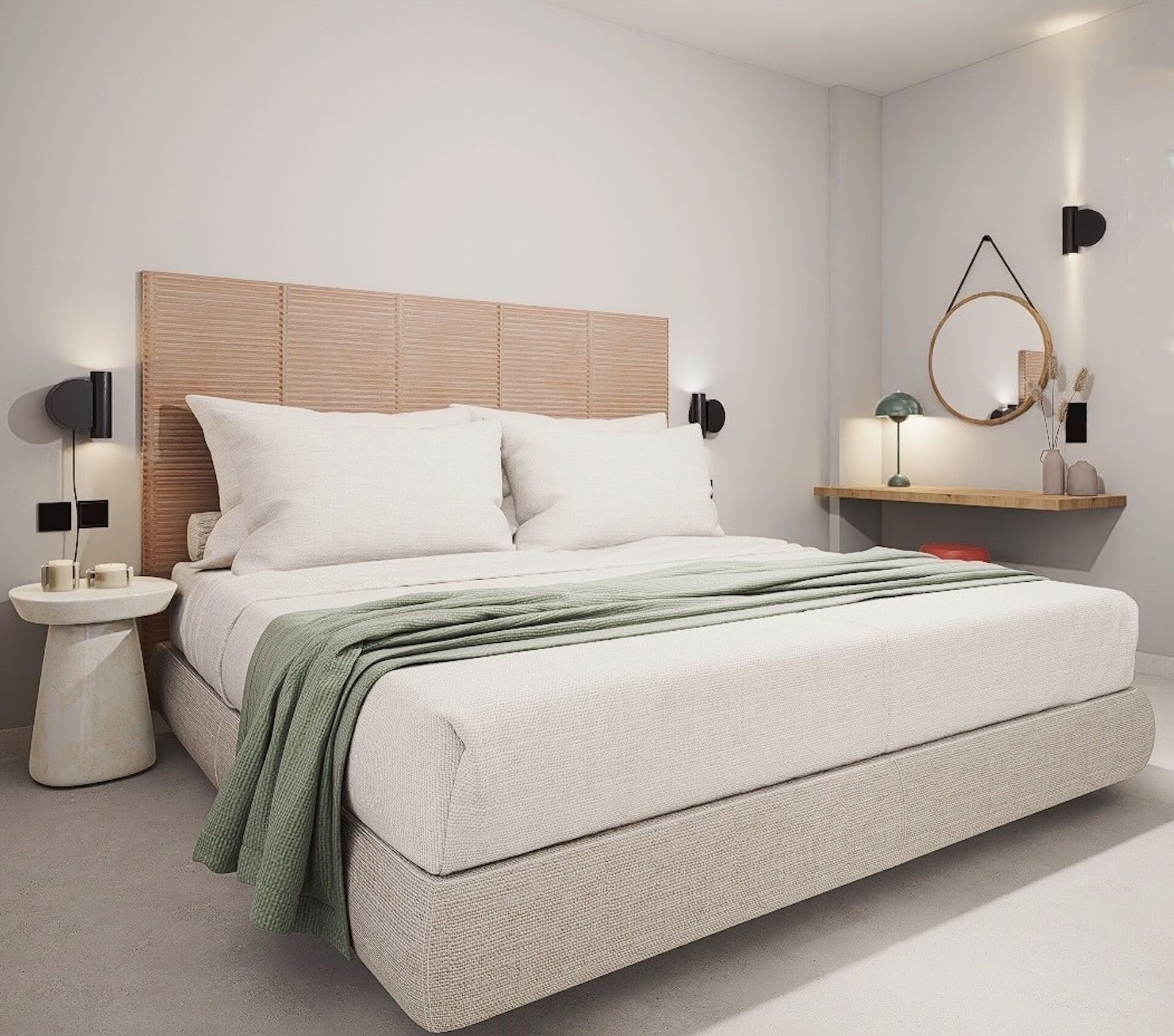 Apartment, 2 Bedrooms, Pool Access, Ground Floor | In-room safe, desk, laptop workspace, blackout drapes